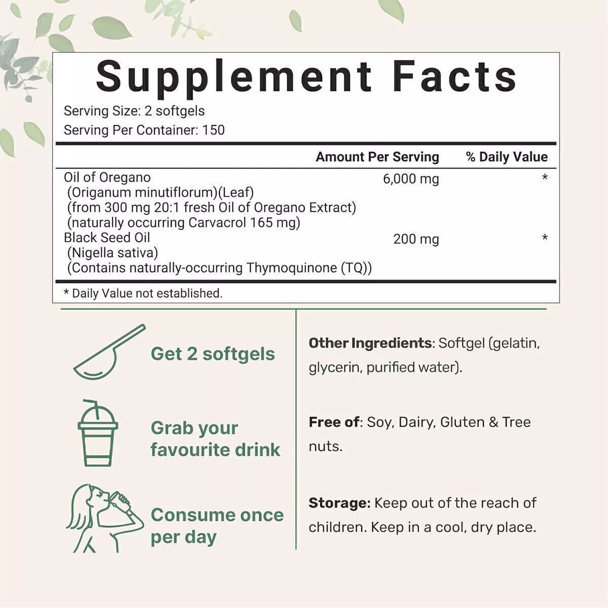 Organic Oregano Extract - High Potency Hot Capsules
