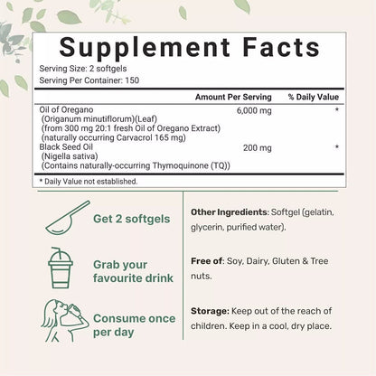 Organic Oregano Extract - High Potency Hot Capsules