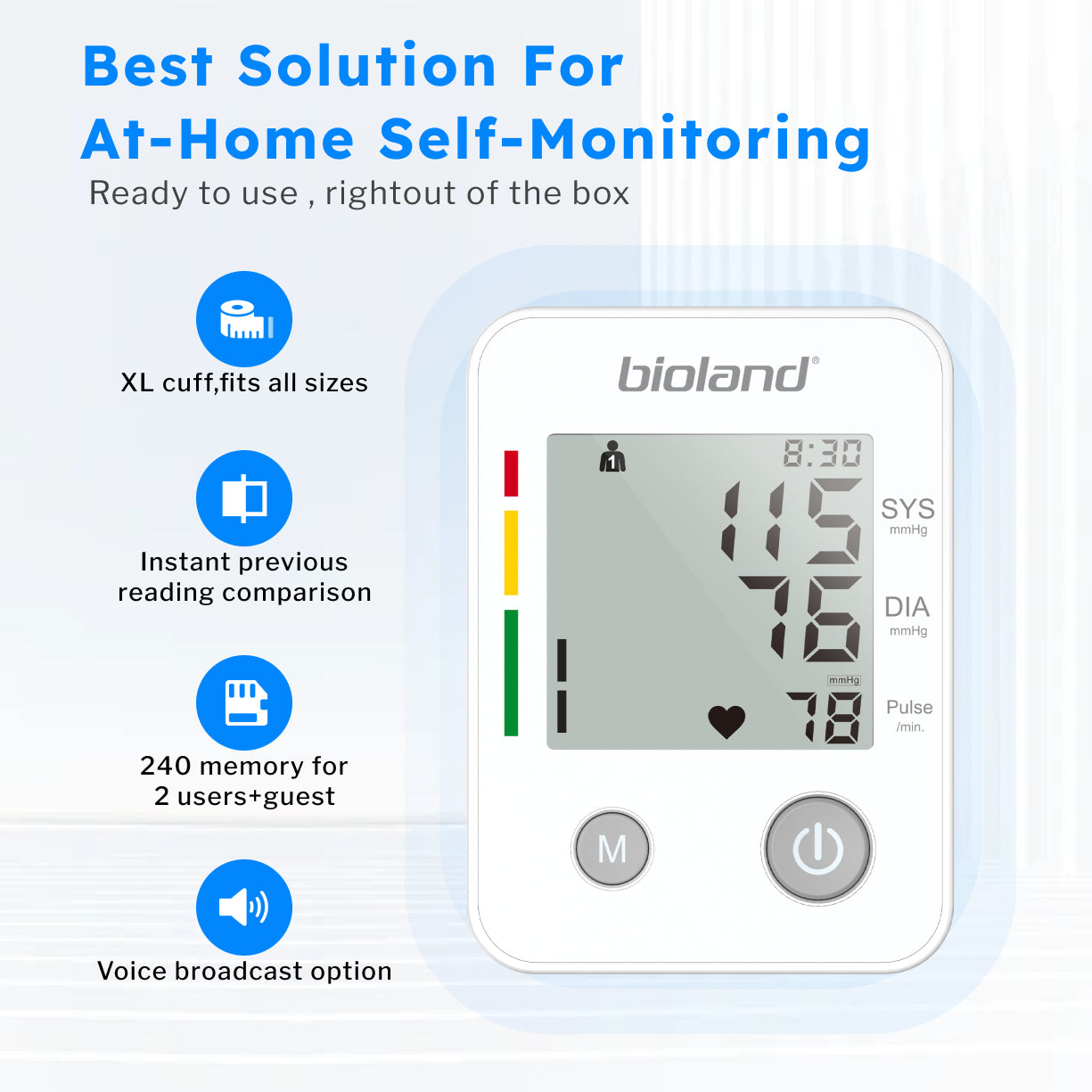 Blood Pressure Monitor - Automatic Upper Arm Tensiometer