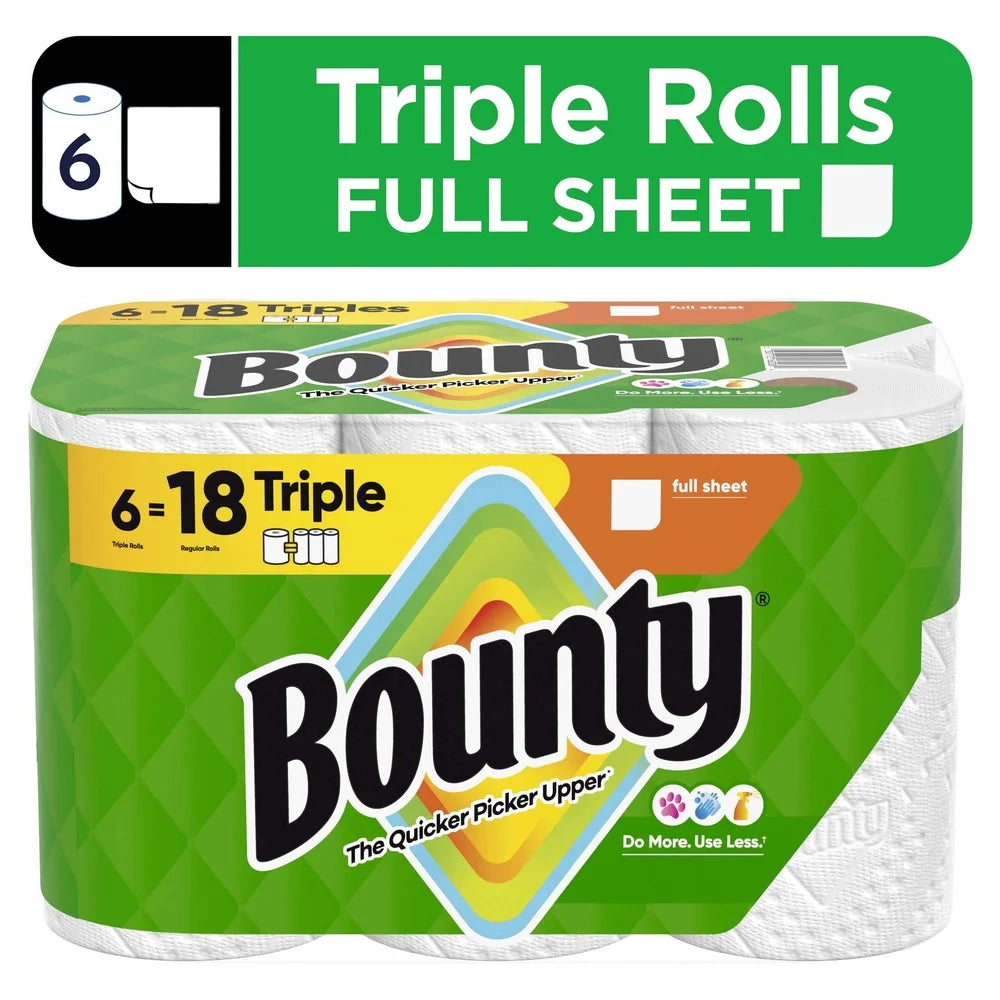Bounty Paper Towels Triple Roll 6 Pack