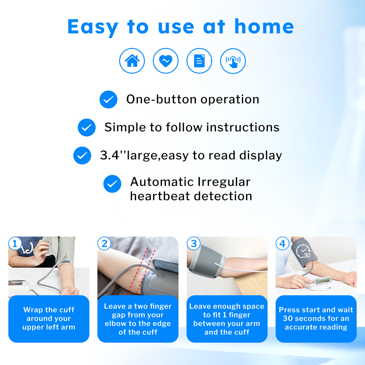 Blood Pressure Monitor - Automatic Upper Arm Tensiometer